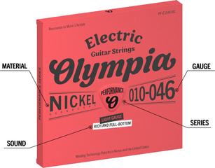 Snaren voor elektrische gitaar Olympia PF-E1046/RC Snaren voor elektrische gitaar - 1