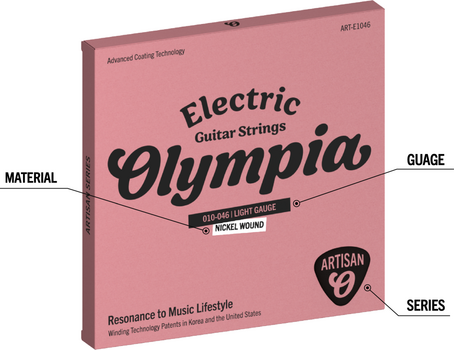 Cordes pour guitares électriques Olympia ART-E1046 Cordes pour guitares électriques - 2