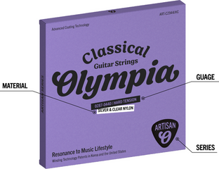 Nylon snaren voor klassieke gitaar Olympia ART-C2944/HC Nylon snaren voor klassieke gitaar - 1