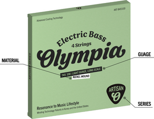 Struny pro baskytaru Olympia ART-B45100 Struny pro baskytaru - 1