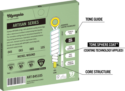 Strenge til basguitar Olympia ART-B45105 Strenge til basguitar - 3