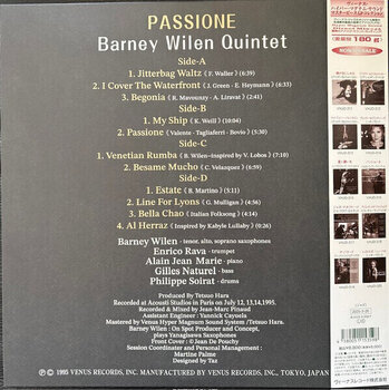 Vinyl Record Barney Wilen Quintet - Passione (Limited Edition) (Reissue) (180 g) (LP) - 2
