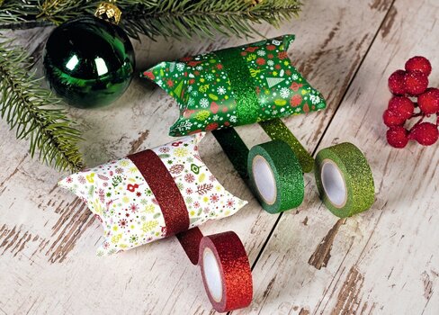 Materiál Heyda 203584377 Glitrovaná páska X-Mas - 4