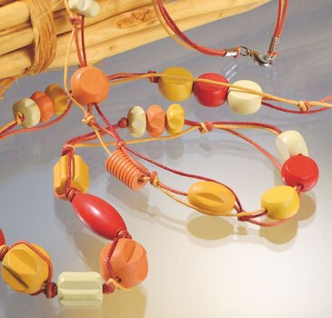 Beads Knorr Prandell Wooden Bead Mix 20 pcs-Yellow/Red - 2