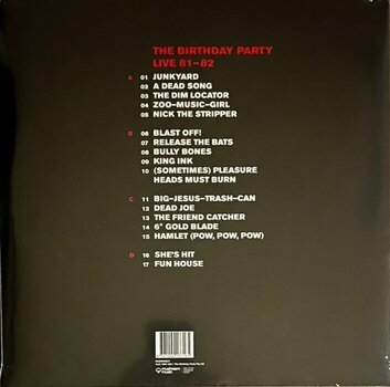 LP ploča The Birthday Party - Live 81-82 (Limited Edition) (Transparent Red & Black Dust Coloured) (2 LP) - 2