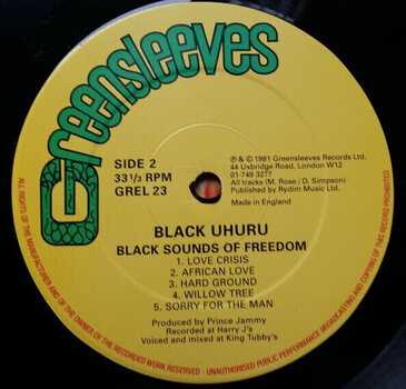 Disc de vinil Black Uhuru - Black Sounds Of Freedom (Reissue) (LP) - 3