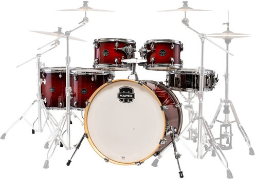 Set Batteria Acustica Mapex AR628SFUVNR Armory Red Onyx Burst Set Batteria Acustica - 2
