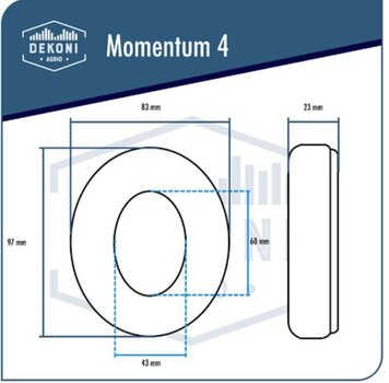 Ear Pads Dekoni Audio EPZ-MOM4-CHL Ear Pads Black 2 pcs - 6