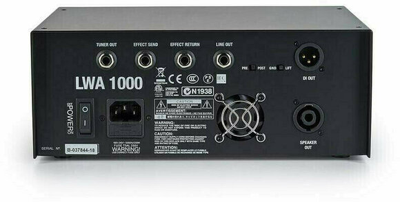 Solid-State Bass Amplifier Warwick LWA 1000 Black - 4