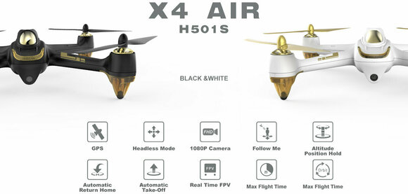 Dronă Hubsan H501S Standard White - 6