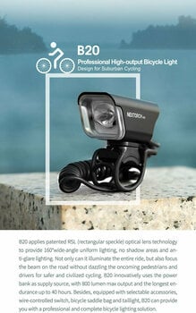 Éclairage de vélo Nextorch B20 800 lm Black Éclairage de vélo (Endommagé) - 4