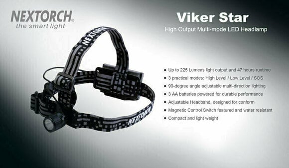 Stirnlampe batteriebetrieben Nextorch Viker Star 225 lm Kopflampe Stirnlampe batteriebetrieben - 4
