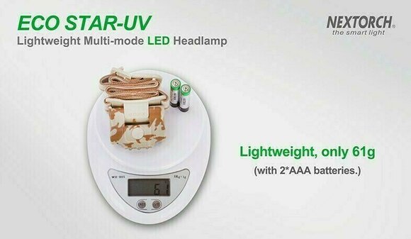 Stirnlampe batteriebetrieben Nextorch Eco Star-UV 30 lm Kopflampe Stirnlampe batteriebetrieben - 6