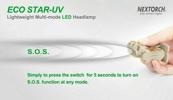 Stirnlampe batteriebetrieben Nextorch Eco Star-UV 30 lm Kopflampe Stirnlampe batteriebetrieben - 8