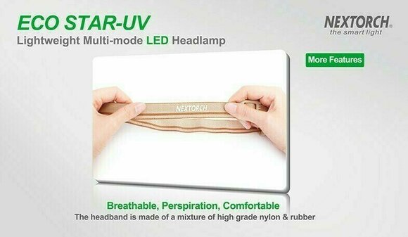 Stirnlampe batteriebetrieben Nextorch Eco Star-UV 30 lm Kopflampe Stirnlampe batteriebetrieben - 11