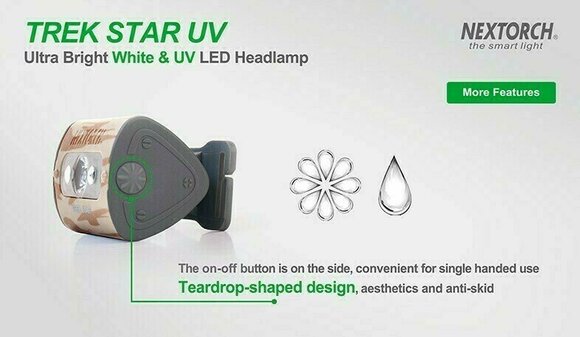 Linterna de cabeza Nextorch Trek Star UV 140 lm Headlamp Linterna de cabeza - 12