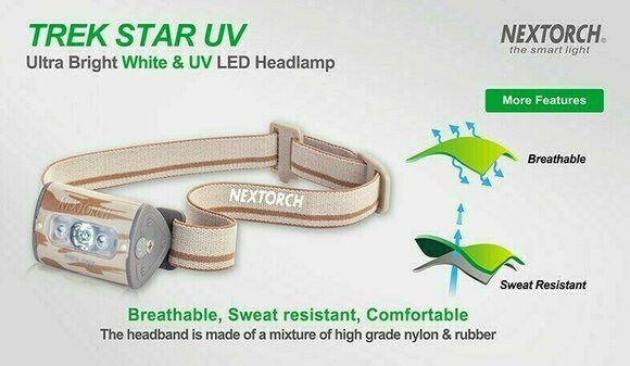 Stirnlampe batteriebetrieben Nextorch Trek Star UV 140 lm Kopflampe Stirnlampe batteriebetrieben - 14