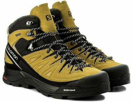 Pantofi trekking de bărbați Salomon X Alp Mid Ltr GTX Green Suplhur/Vintage Kaki/Black 9 - 4
