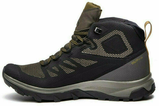 Mens Outdoor Shoes Salomon Outline Mid GTX Black/Beluga/Capers 44 2/3 Mens Outdoor Shoes - 7