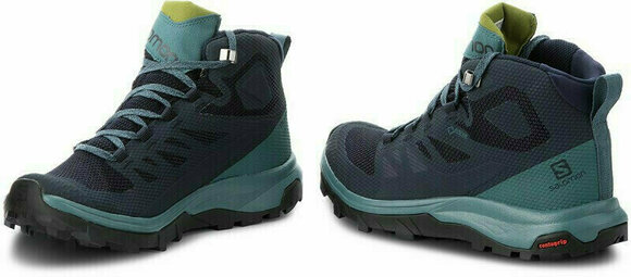Dámske outdoorové topánky Salomon Outline Mid GTX W Navy Blazer/Hydro/Guacamole 37 1/3 Dámske outdoorové topánky - 2