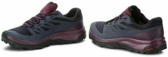 Womens Outdoor Shoes Salomon Outline GTX W Graphite/Potent Purple 39 1/3 Womens Outdoor Shoes - 2