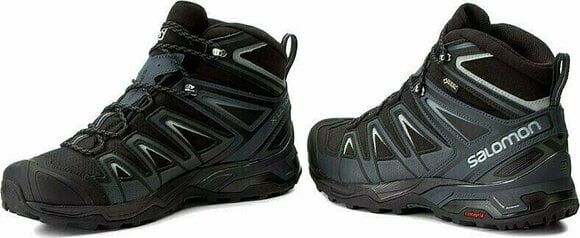 Mens Outdoor Shoes Salomon X Ultra 3 Mid GTX Black/India Ink/Monument 44 2/3 Mens Outdoor Shoes - 3