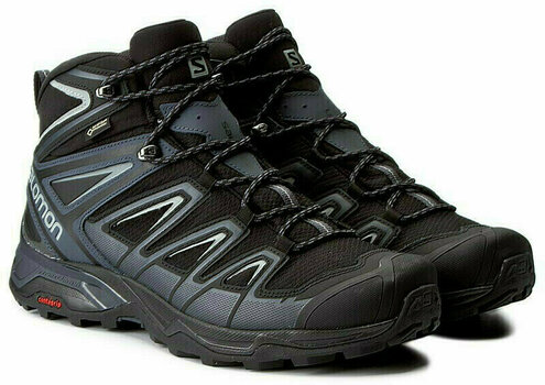 Mens Outdoor Shoes Salomon X Ultra 3 Mid GTX Black/India Ink/Monument 43 1/3 Mens Outdoor Shoes - 4