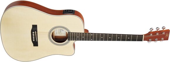 guitarra eletroacústica SX SD304TCE SET Natural guitarra eletroacústica - 4