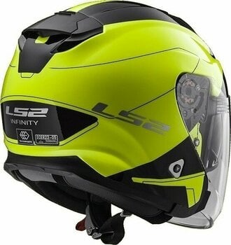 Casque LS2 OF521 Infinity Beyond Black H-V Yellow M Casque - 6