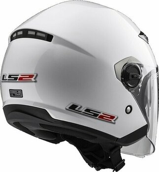 Helmet LS2 OF569 Track Solid White 2XL Helmet - 5
