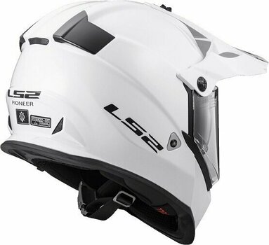 Helmet LS2 MX436 Pioneer Gloss Gloss White XL Helmet - 5