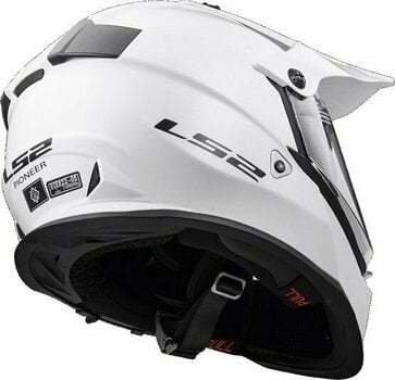 Helmet LS2 MX436 Pioneer Gloss Gloss White XL Helmet - 2