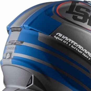 Helm LS2 MX436 Pioneer Quarterback Matt Titanium Blue S Helm - 9