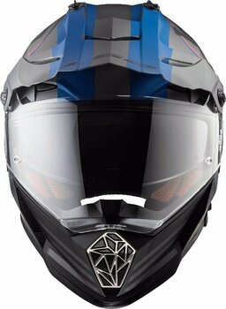 Helmet LS2 MX436 Pioneer Quarterback Matt Titanium Blue M - 5