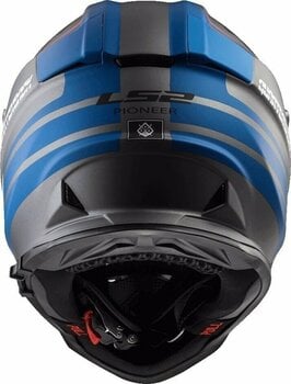 Helmet LS2 MX436 Pioneer Quarterback Matt Titanium Blue L - 10