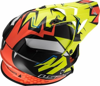 Helm LS2 MX437 Fast Volt Black Yellow Orange M Helm - 7