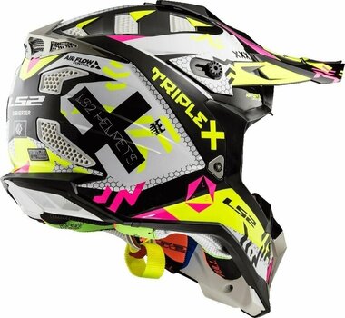 Helmet LS2 MX470 Subverter Black Pink H-V Yellow M Helmet - 6