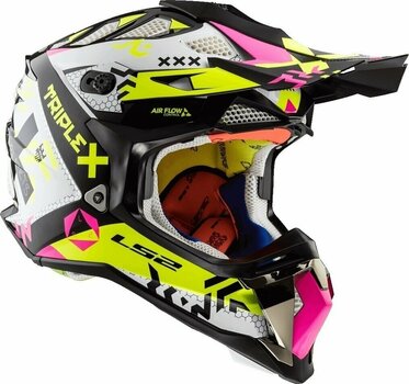 LS2 LS 2 MX 470 Subverter Triplex schwarz pink MX Helm Crosshelm Motocross BMX 