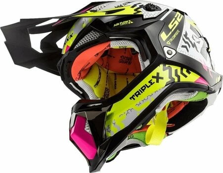 Helmet LS2 MX470 Subverter Black Pink H-V Yellow M Helmet - 2