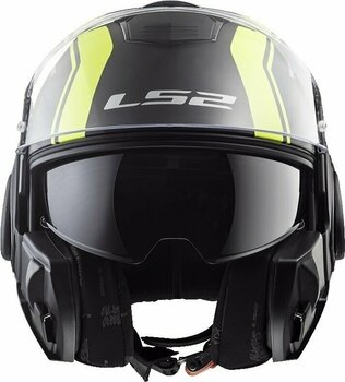 Helmet LS2 FF399 Valiant Line Line Matt Black H-V Yellow M Helmet - 3
