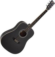 Dreadnought-gitarr SX SD104KBK Black Dreadnought-gitarr - 1