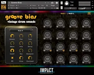 Bibliotecă de sunet pentru samplere Impact Soundworks Groove Bias: Vintage Drum Sounds (Produs digital) - 1