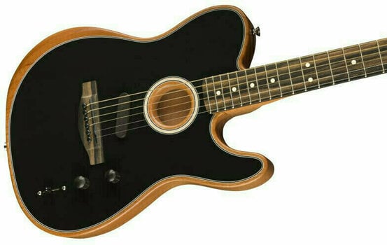 Elektroakustična kitara Fender American Acoustasonic Telecaster Črna - 5