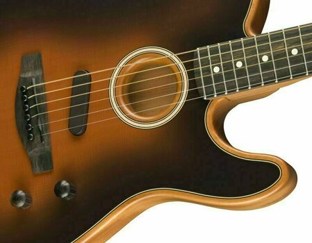 Special Acoustic-electric Guitar Fender American Acoustasonic Telecaster Sunburst - 4