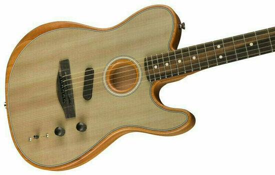 Speciell akustisk-elektrisk gitarr Fender American Acoustasonic Telecaster Sonic Gray - 5