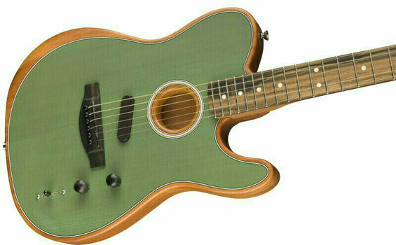 Special Acoustic-electric Guitar Fender American Acoustasonic Telecaster Surf Green - 5
