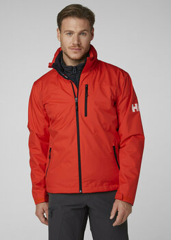 Jacket Helly Hansen Men's Crew Hooded Midlayer Jacket Cherry Tomato S - 3