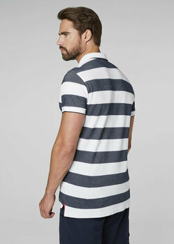 T-Shirt Helly Hansen Marstrand Polo T-Shirt Navy Stripe XL - 4