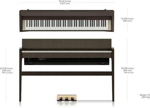 Digitalni piano Roland Kiyola KF-25 Smoked Oak Digitalni piano - 18
