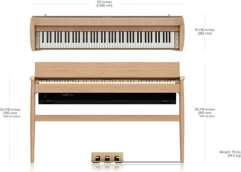 Digitálne piano Roland Kiyola KF-20 Pure Oak Digitálne piano - 10